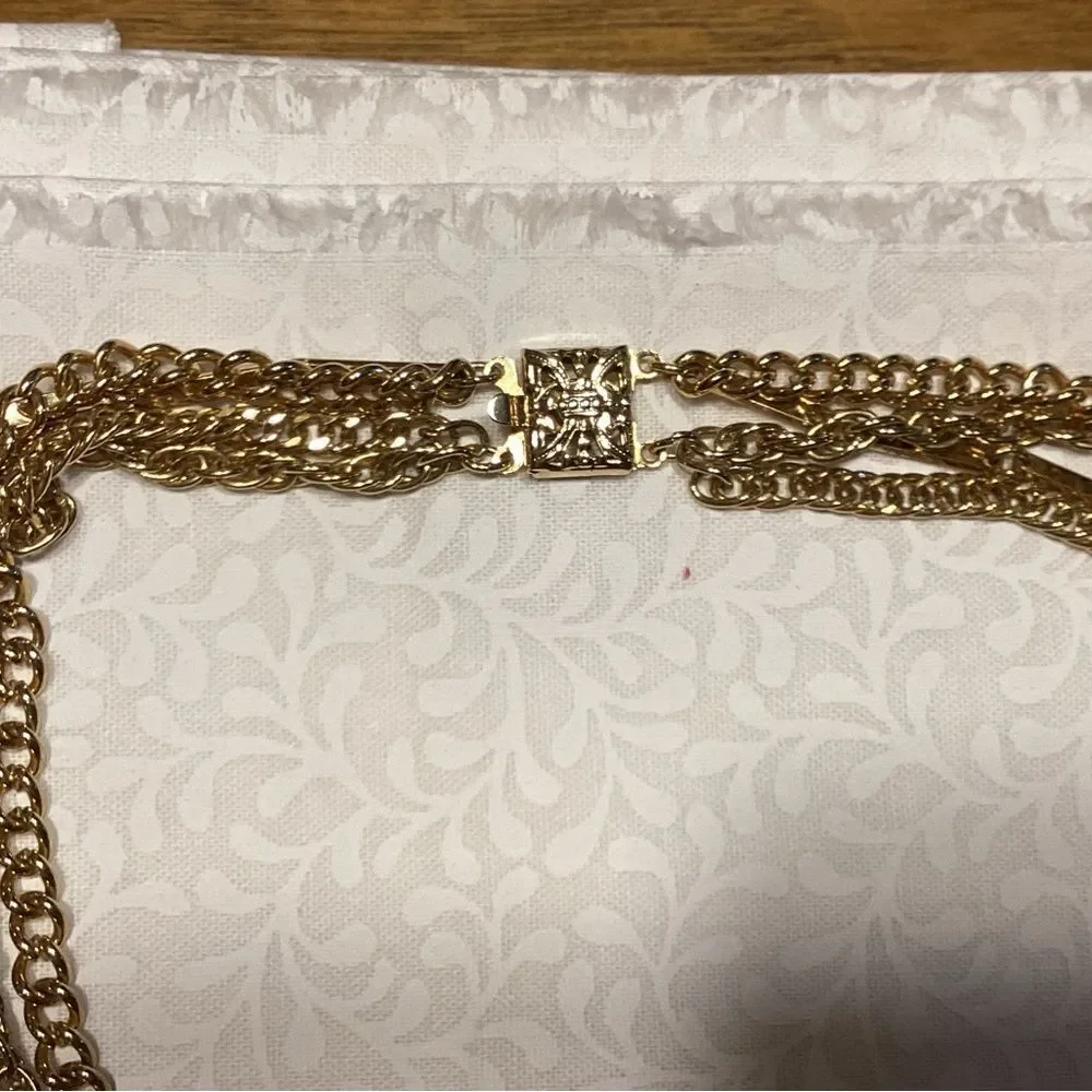 Multi Layers Goldtone Chain Necklace